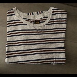 Obey clothing Grey stripped T-shirt